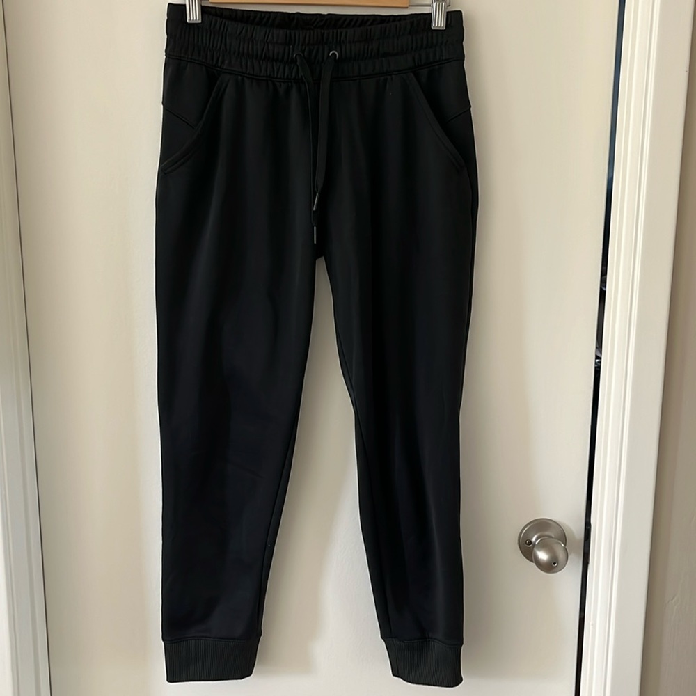 Adidas fleece lined joggers black size small
